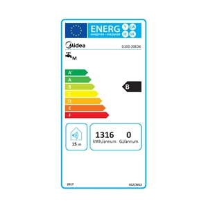 Elektromos vízmelegítő, bojler, 2000W, 93 liter, LED, MIDEA SMART D100-20ED6 / RENDELÉSRE