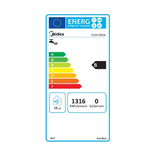 Elektromos vízmelegítő, bojler, 2000W, 93 liter, LED, MIDEA SMART D100-20ED6 / RENDELÉSRE