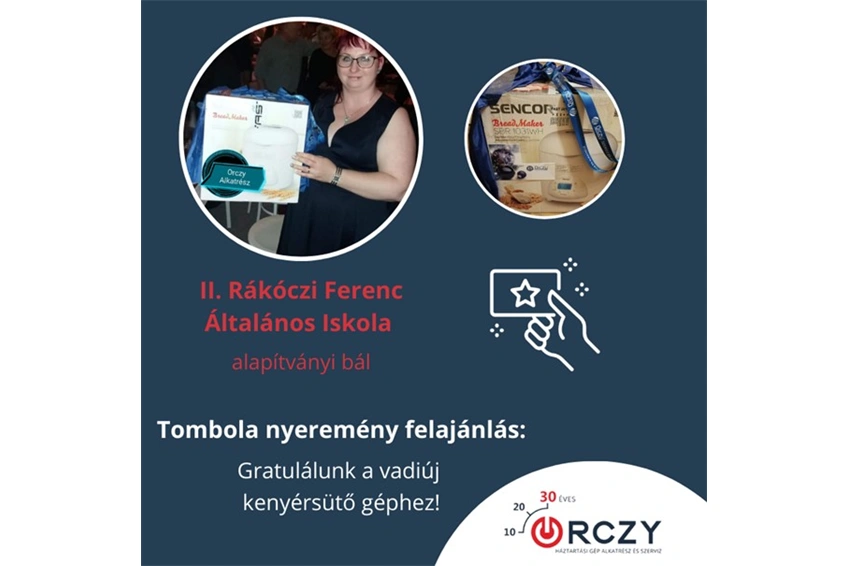 Értékes jándékkal támogattuk a Rákóczi Iskola alapítványi bálját