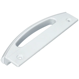 Fogantyú, ívelt, fehér, műanyag (eredeti) GORENJE / MORA hűtőgép