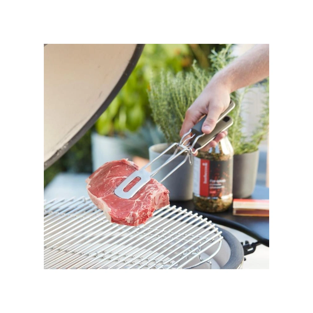 Fogó, grillezéshez, 38 cm, army stílusú, khaki zöld nyél, BARBECOOK BC-ACC-7028