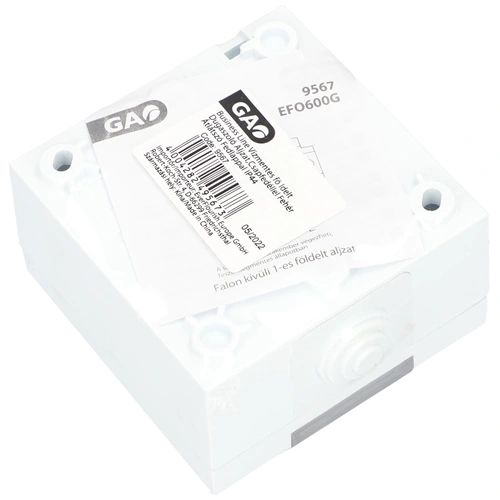 Földelt aljzat, falon kívüli, átlátszó csapfedeles, IP54