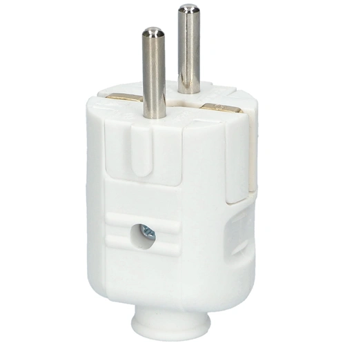 Földelt lengő dugvilla (fehér, egyenes kivezetés) PVC (UVD004) G0101 HELYETTE: NED 1/WH