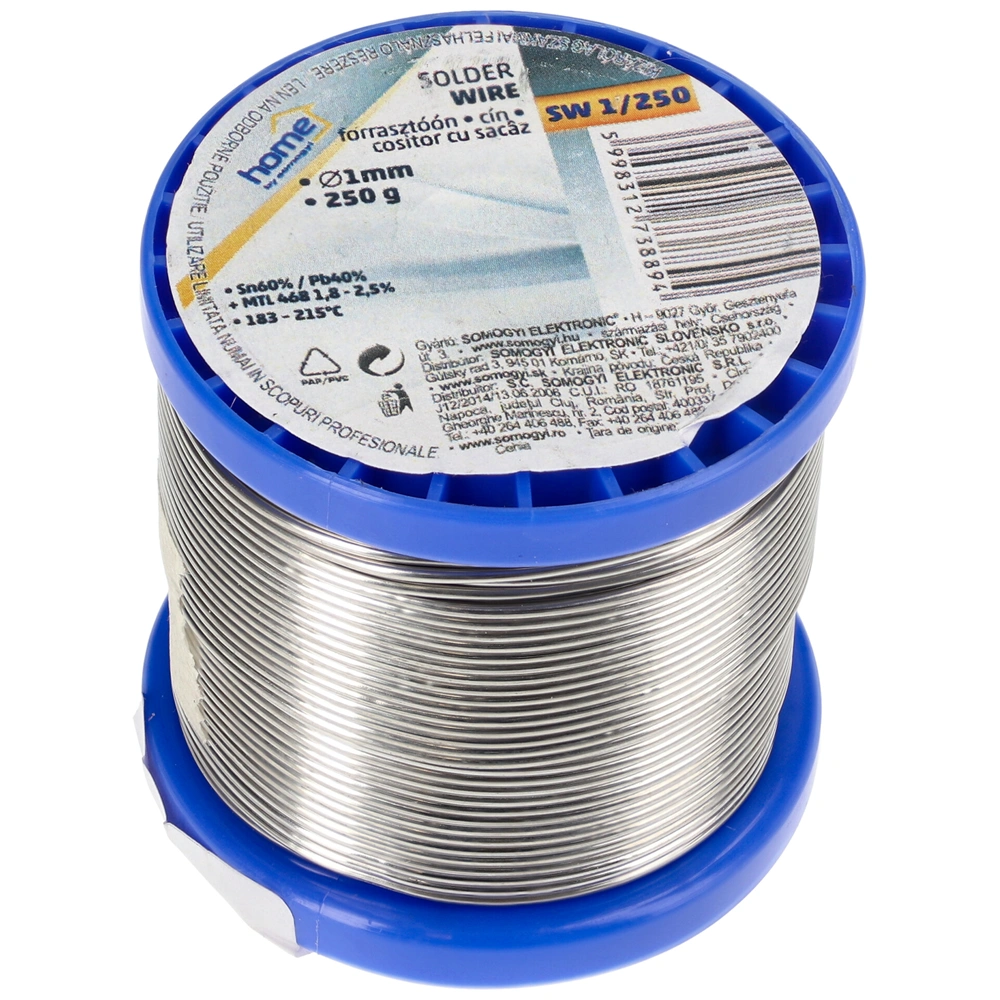 Forrasztóón, 1mm, (Sn60 / Pb40 / 2,0% gyanta) 250g