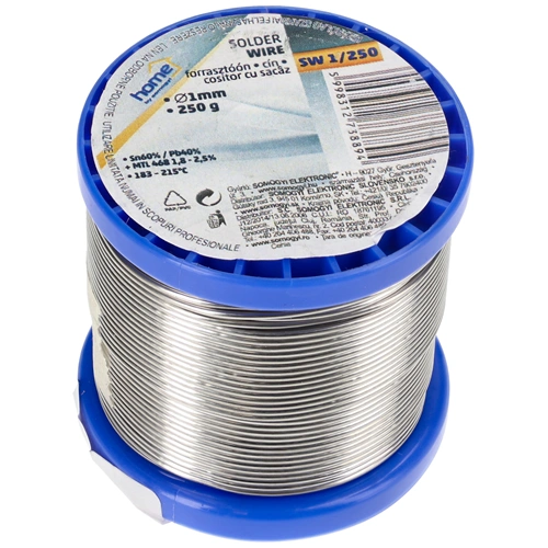 Forrasztóón, 1mm, (Sn60 / Pb40 / 2,0% gyanta) 250g