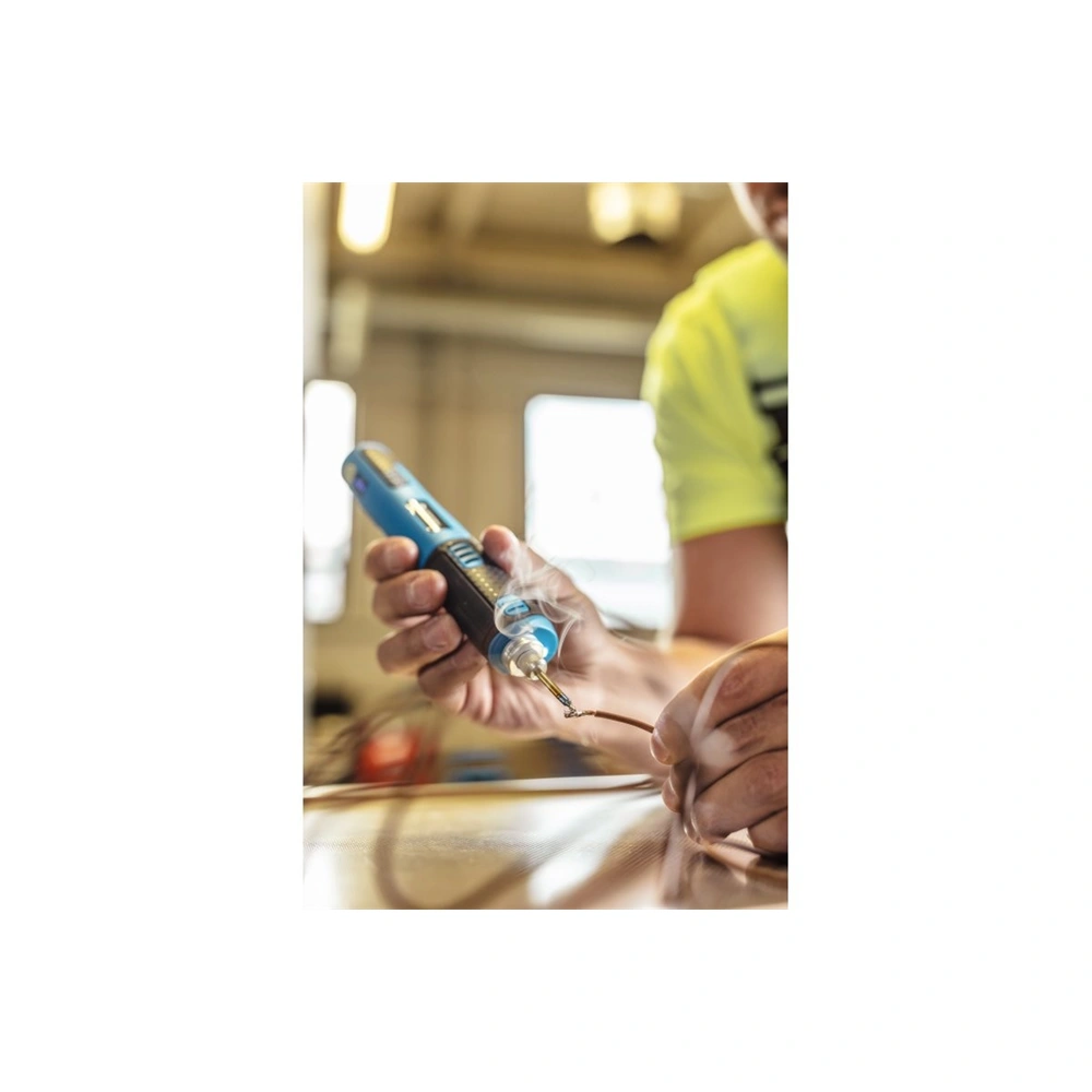 Forrasztópáka állomás, akkumulátoros, állvánnyal, USB, 450°C,  2,5h, 1500mAh, 4V, HÖGERT HT2C315