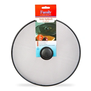 Fröccsenésgátló fedő, 29 cm, fekete, Family