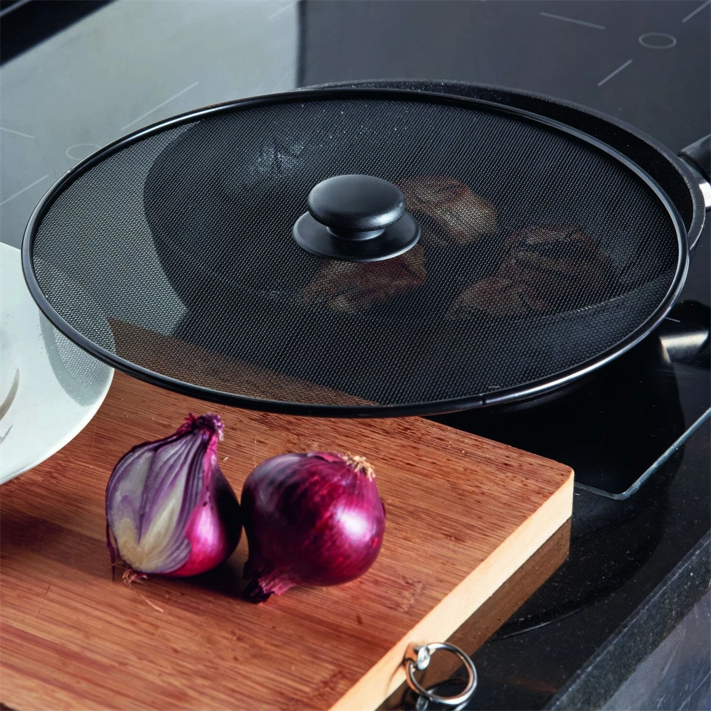 Fröccsenésgátló fedő, 29 cm, fekete, Family