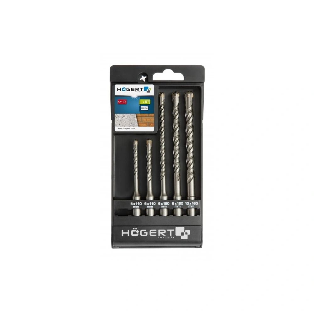 Fúrószár készlet, SDS Plus, (6/6/6/8/10 mm), 5 részes , HÖGERT HT6D370