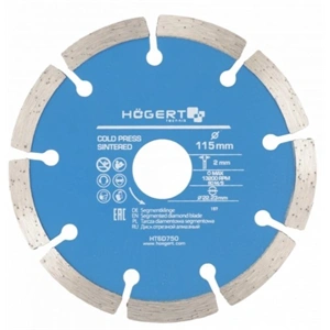 Gyémánt vágótárcsa 115 mm szegmentált , HÖGERT HT6D750