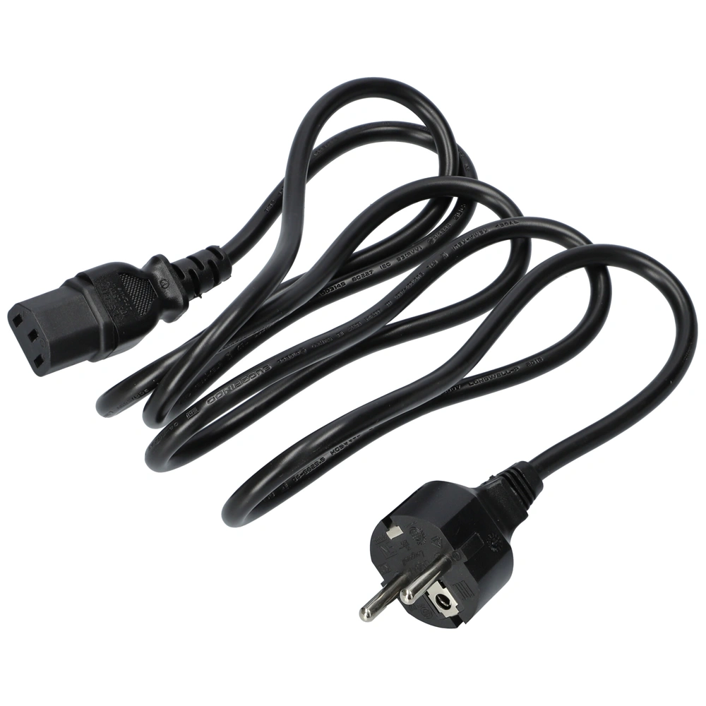 Hálózati kábel (univerzális, földelt könyökcsatlakozós) 1,5m számítógép/ RENDELÉSRE