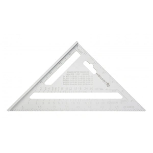 Háromszög vonalzó, alumínium, 185 mm, HÖGERT HT4M216