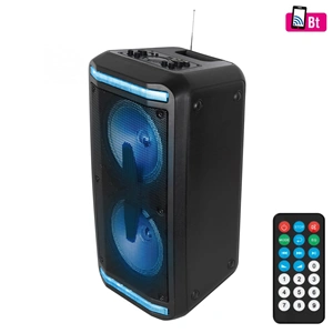 Hordozható party hangdoboz beépített akkumulátorral és LED fénnyel, bluetooth, KARAOKE, 80W, SAL PAR 219BT / RENDELÉSRE