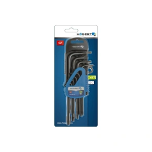 Imbuszkulcs készlet, 9 részes, TORX T10-T50, fekete, hosszú , HÖGERT HT1W816