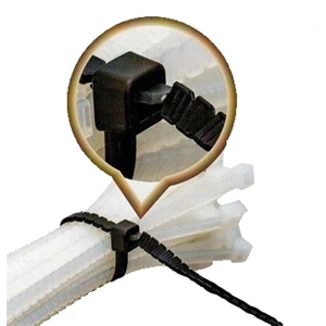 Kábelkötegelő tördelhető 300 x 4,6 mm, fehér, UV álló, 100db/cs, Meller