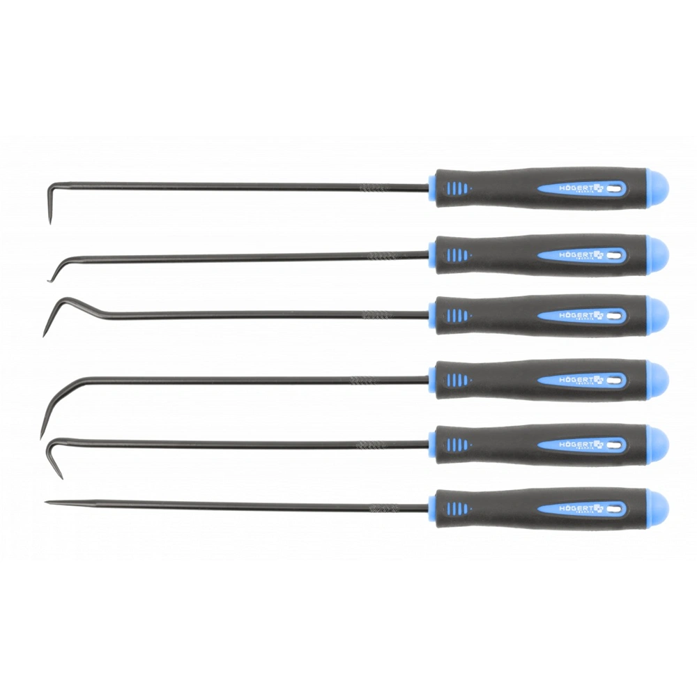 Kampó és horog készlet, hosszú,  6 részes, HÖGERT HT8G398