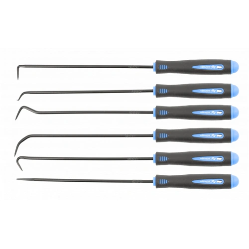 Kampó és horog készlet, hosszú,  6 részes, HÖGERT HT8G398