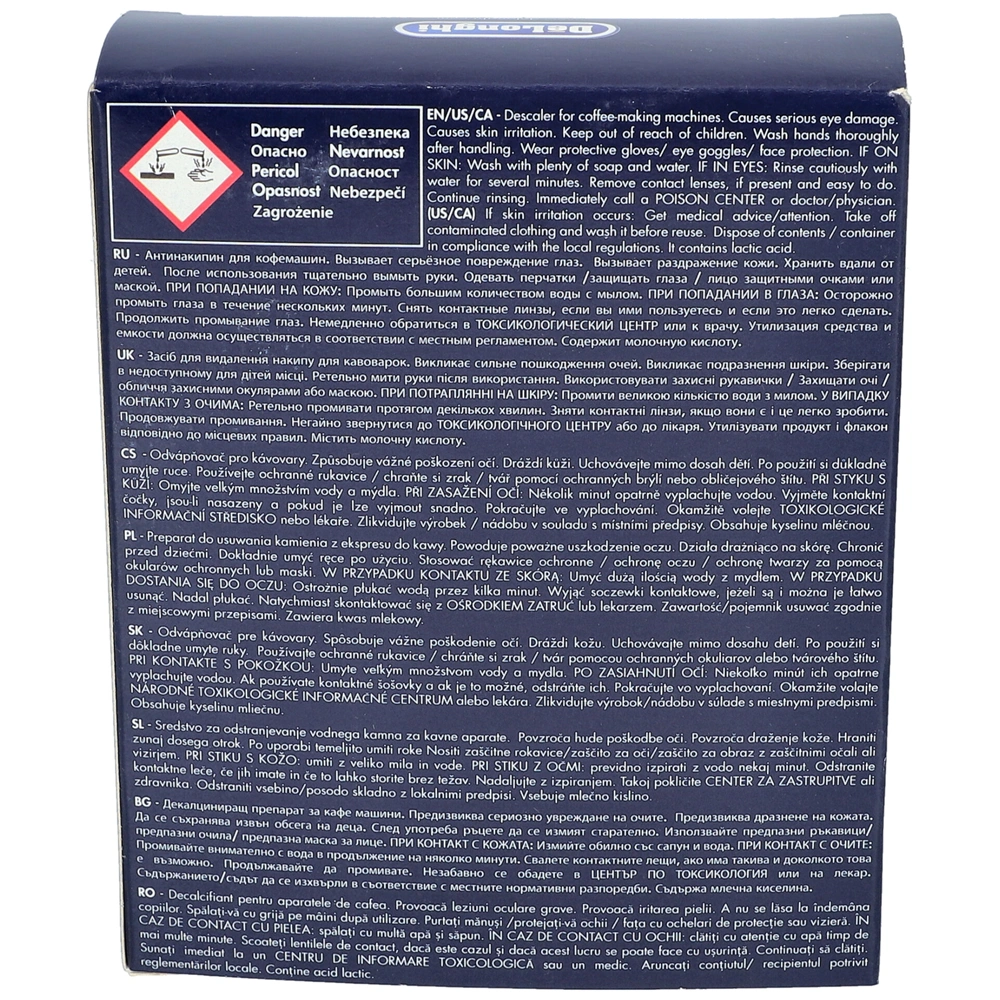 Kávéfőző vízkőoldő (eredeti) DELONGHI ECODECALK 2x100ml  kávéfőző