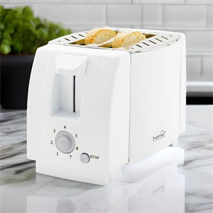 Kenyérpirító 750W,  fokozat, STOP gomb, egyszerre két szelet kenyér pirítható  HOME HG KP 01 / RENDELÉSRE