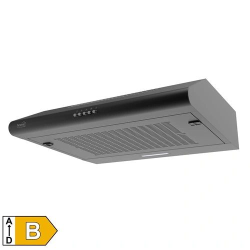 Konyhai páraelszívó TORNADO, 3 sebesség, légszállítás: 200 m3/h, 38 W, 60 cm, fekete, HOME KPE 6020B / RENDELÉSRE