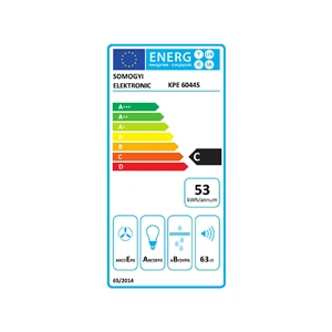 Konyhai páraelszívó TWISTER, 2 sebességfokozat, légszállítás: 440 m3/h, 105 W, HOME KPE 6044S / RENDELÉSRE