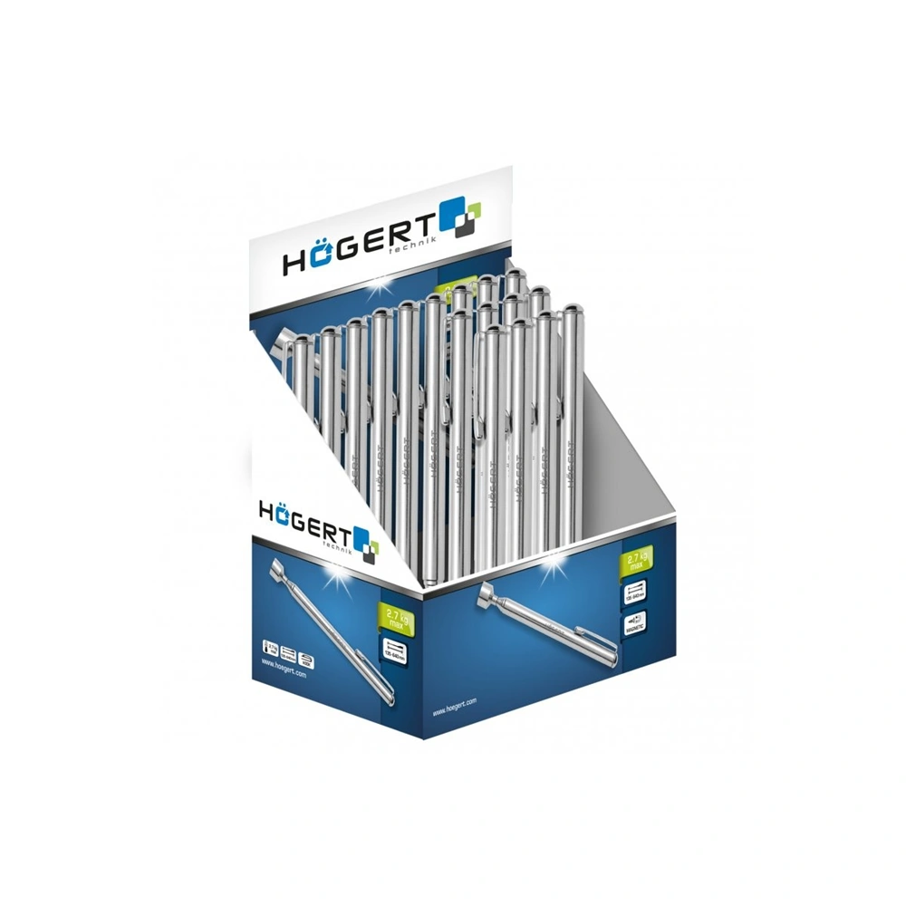 Mágneses felszedő toll, teleszkópos, max 2,7 kg, 135-640 mm, HÖGERT HT4R506