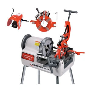 Menetmetsző gép SUPERTRONIC 3 SE, állványos, lábkapcsolóval BSPT R vágófej, 230 V ROTHENBERGER 56255 / RENDELÉSRE