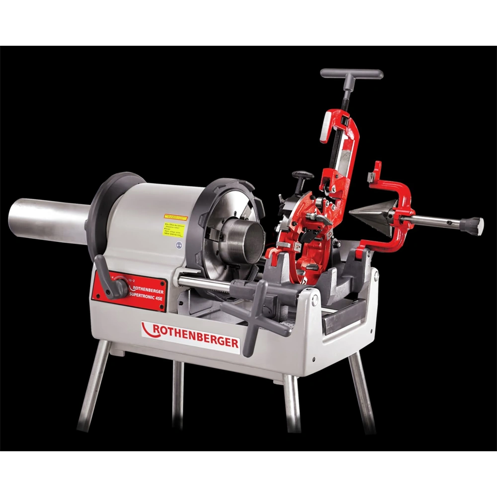Menetmetsző gép SUPERTRONIC 4 SE, állványos, lábkapcsolóval BSPT R vágófej, 230 V ROTHENBERGER 56465 / RENDELÉSRE