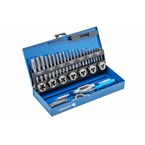 Menetmetsző, menetfúró készlet 32 részes, HÖGERT HT3B582  / RENDELÉSRE
