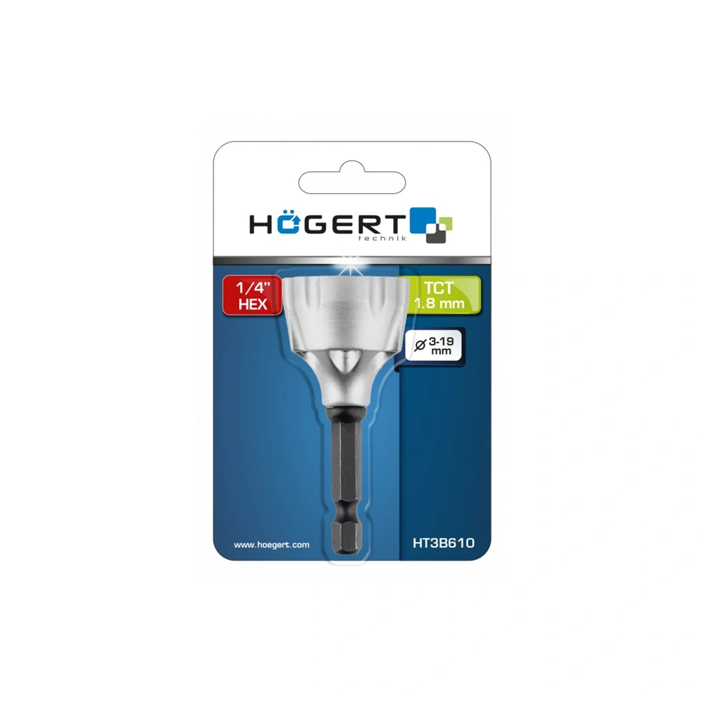 Menetvég metsző sorjázó, 1/4", 3-19 mm, HÖGERT HT3B610