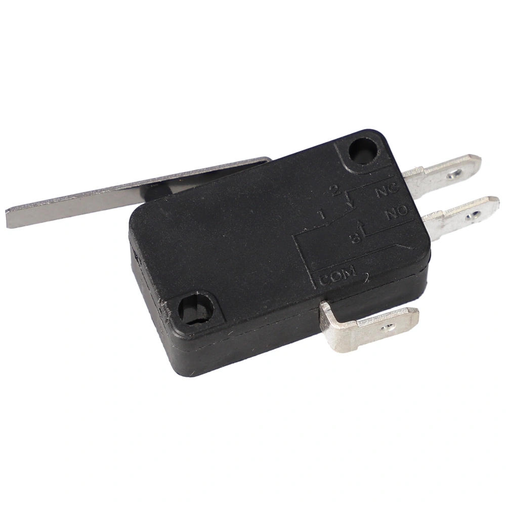 Mikrokapcsoló 3 lábú 4,7mm 16A, nyomókapcsolóval