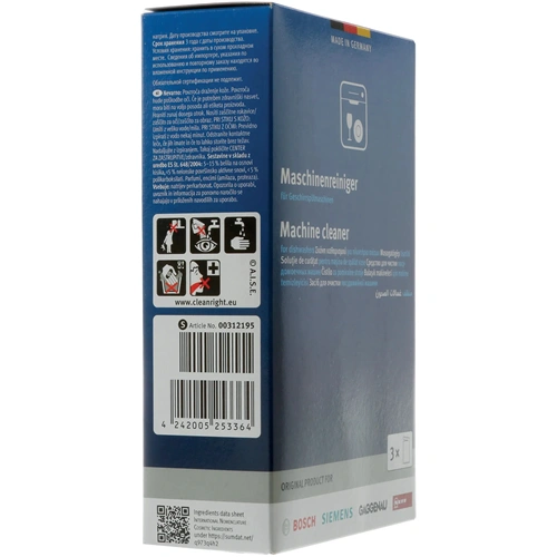 Mosogatógép tisztítópor 3x45g (eredeti) BOSCH mosogatógép