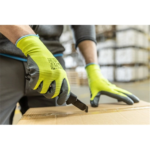 Munkavédelmi kesztyű, nitril bevonat, 7-es méret, EN 388, HÖGERT HT5K760-7