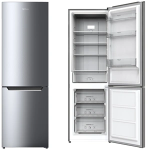 NO FROST Kombinált hűtőszekrény, inox, 293 liter Tesla RC3200FHXE / RENDELÉSRE