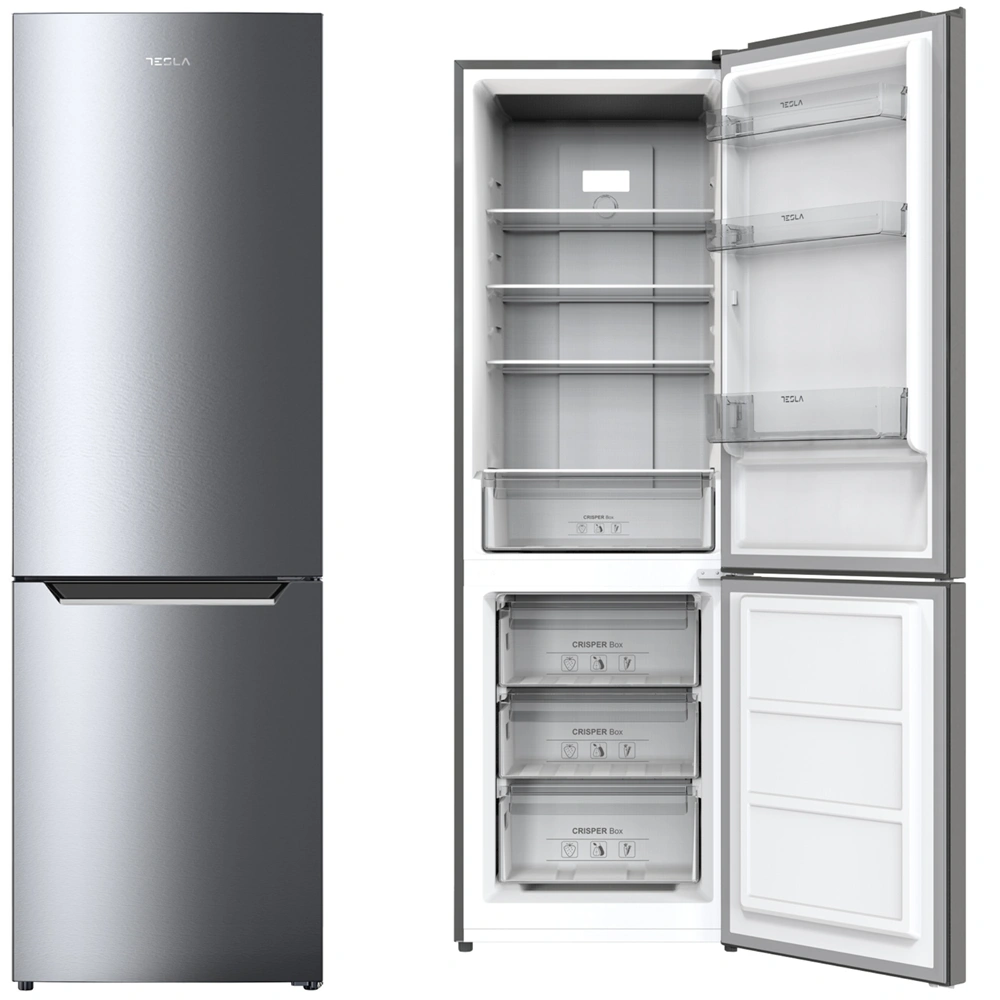 NO FROST Kombinált hűtőszekrény, inox, 293 liter Tesla RC3200FHXE / RENDELÉSRE
