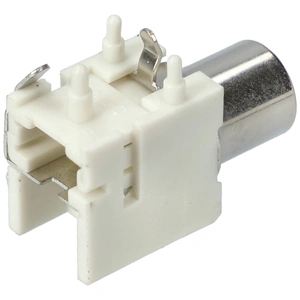 Nyákba szerelhető RCA aljzat (fehér) 90°-os / RENDELÉSRE