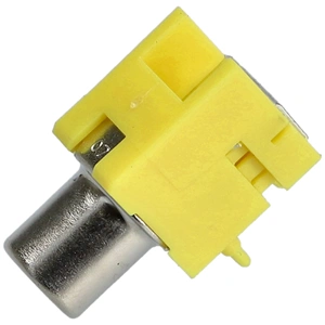 Nyákba szerelhető RCA aljzat (sárga) 90°-os / RENDELÉSRE