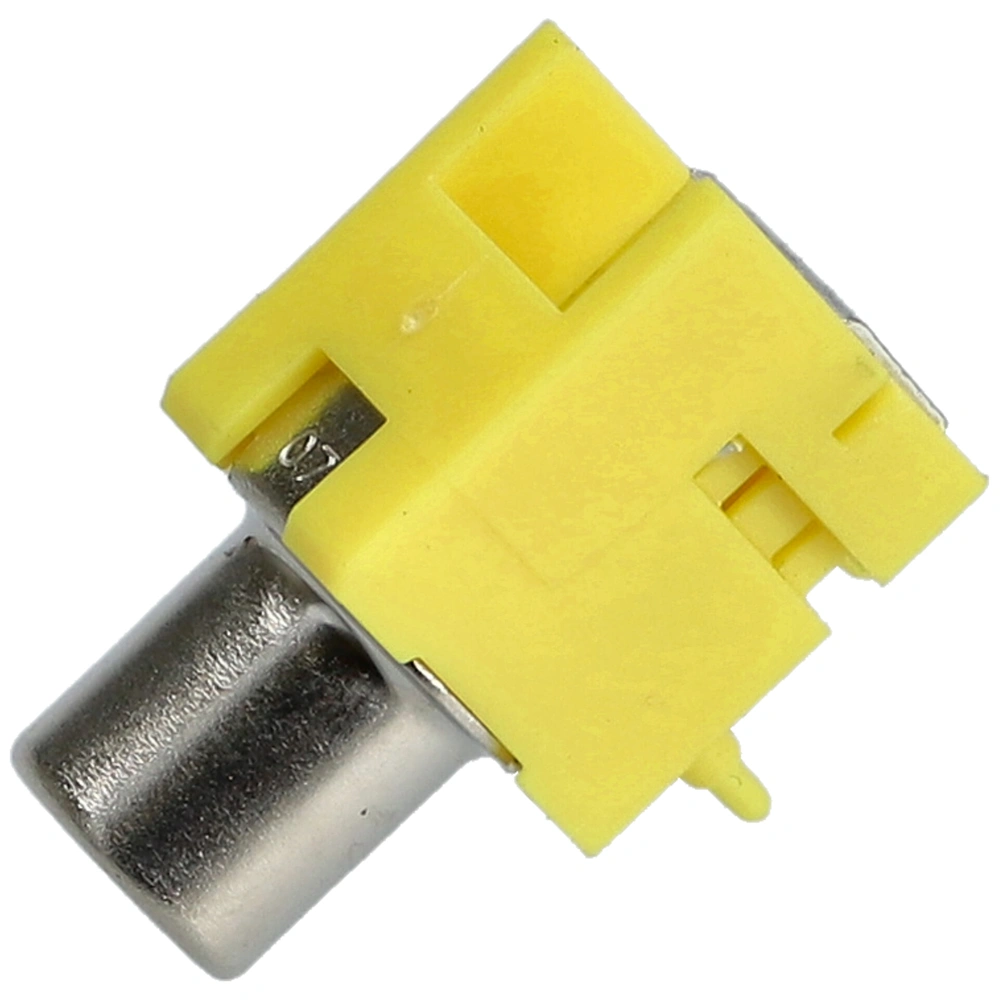 Nyákba szerelhető RCA aljzat (sárga) 90°-os / RENDELÉSRE