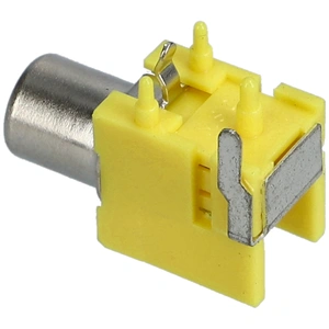 Nyákba szerelhető RCA aljzat (sárga) 90°-os / RENDELÉSRE