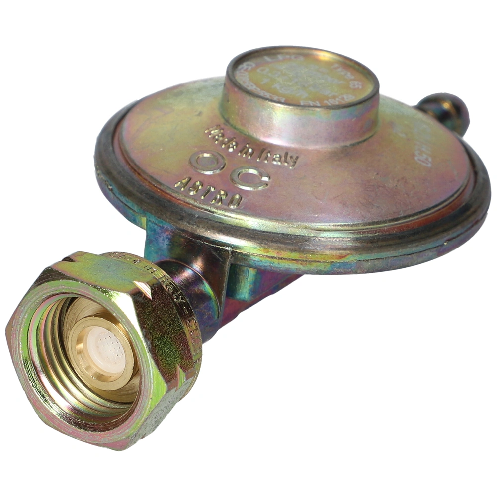 Nyomáscsökkentő / reduktor tűzhely PB palackra állításához,  80 cm tömlővel+bilincs