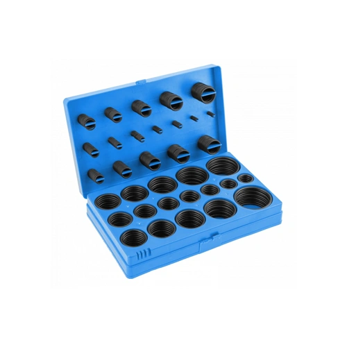 O-gumigyűrű készlet, 418 részes, fekete, 3-50 mm, hőálló, HÖGERT HT8G507