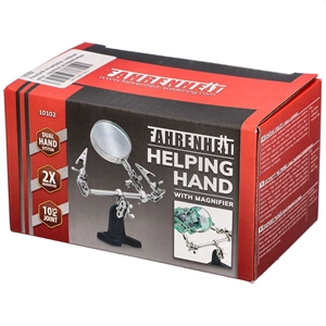 Paneltartó forrasztáshoz, barkácsoláshoz, nagyítóval és krokodilcsipeszekkel (FAHRENHEIT 10102)