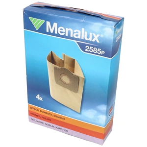 Porzsák, papír 4db-os MENALUX 2585P (univerzális) BOSCH-SIEMENS,ROWENTA,KARCHER,HOOVER,ETA,DELONGHI takarítógép PPO4023