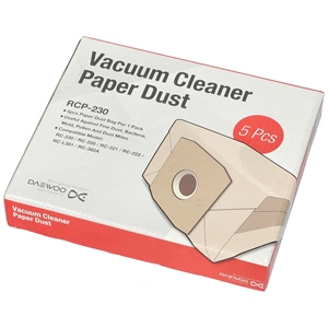 Porzsák, papír 5db-os Y17 (univerzális) DAEWOO porszívó pl: RC805, 300, 350 RCP230