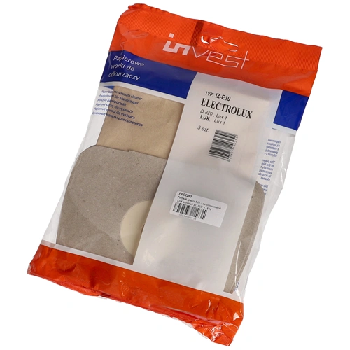 Porzsák, papír 5db-os (univerzális) LUX porszívó pl: LUX 1, E16