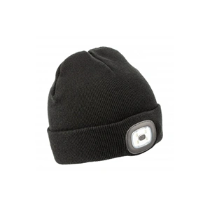 Sapka LED világítással, USB töltés, 150 lm, téli, fekete , HÖGERT HT5K486