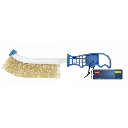 Spidkefe, drótkefe, 250mm, sárgaréz 0,3 mm, HÖGERT HT7D751