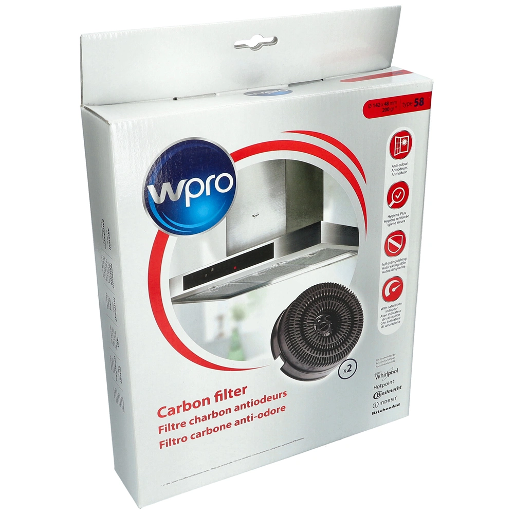 Szénszűrő 2db-os (eredeti) WHIRLPOOL páraelszívó