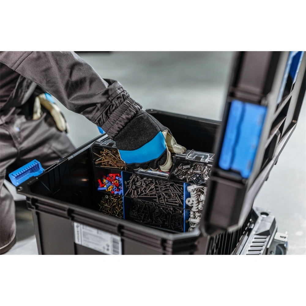 Szerszámosláda, kombinálható, ABS műanyag, 530x355x355mm, HÖGERT HT7G502