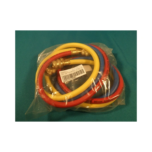 Szerviztömlő készlet R134a 1/4 col SAE, 3x0.9 m piros kék sárga/RENDELÉSRE